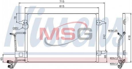 Радіатор кондиціонера NISSENS 94594