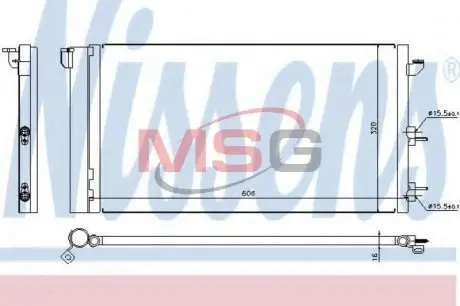 Конденсатор, система кондиціонування повітря NISSENS 94670 Купити в Україні