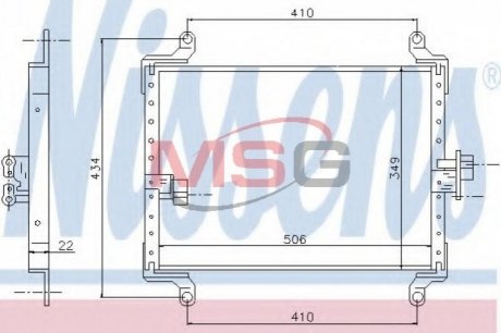 Радіатор кондиціонера NISSENS 94700