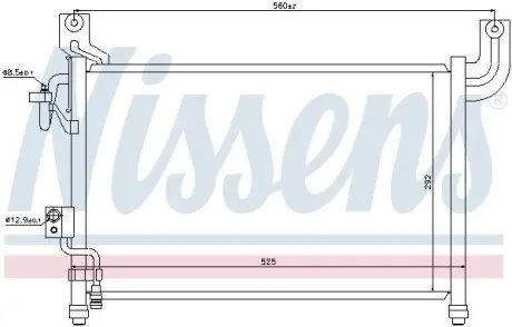 Конденсатор, система кондиціонування повітря NISSENS 94729 Купити в Україні