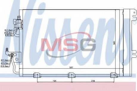 Радиатор кондиционера NISSENS 94767