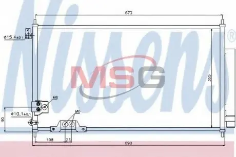 Конденсатор, система кондиціонування повітря NISSENS 94788 Купити в Україні