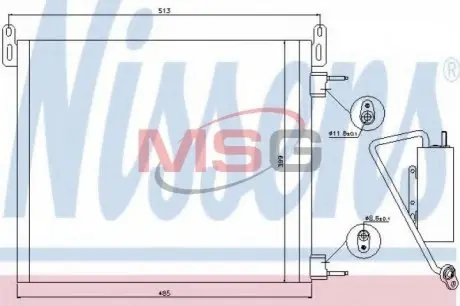 Конденсатор, система кондиціонування повітря NISSENS 94805 Купити в Україні