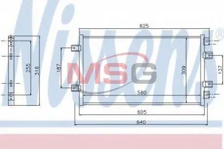 Конденсатор, система кондиціонування повітря NISSENS 94811