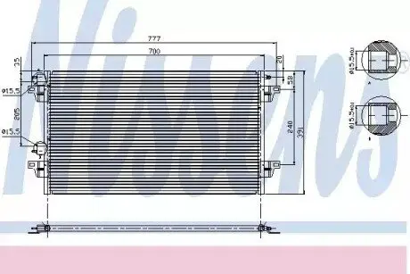 Радиатор кондиционера NISSENS 94856 Купить в Украине