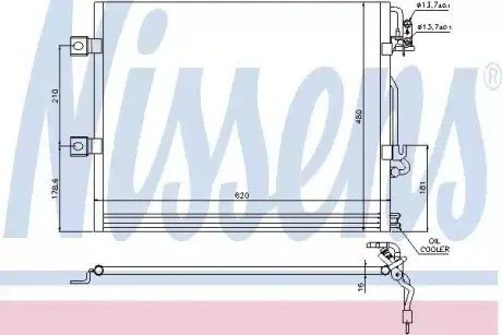 Радиатор кондиционера NISSENS 94858 Купить в Украине