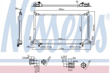 Радиатор кондиционера NISSENS 94863