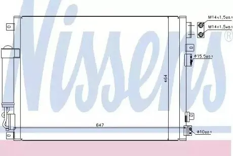 Конденсатор, система кондиціонування повітря NISSENS 94874 Купити в Україні