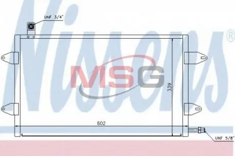 Конденсатор, система кондиціонування повітря NISSENS 94905