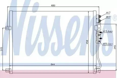 Конденсатор, система кондиціонування повітря NISSENS 94931 Купити в Україні