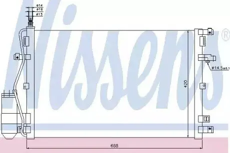 Конденсатор, система кондиціонування повітря NISSENS 94937 Купити в Україні