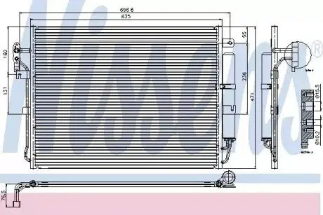 Конденсатор, система кондиціонування повітря NISSENS 94962 Купити в Україні