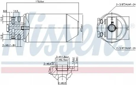 Осушувач, система кондиціонування повітря NISSENS 95048