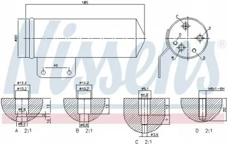 Осушитель кондиционера NISSENS 95193