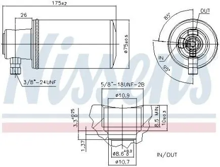 Осушувач, система кондиціонування повітря NISSENS 95229 Купити в Україні