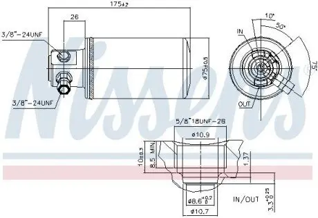 Осушитель кондиционера NISSENS 95230 Купить в Украине