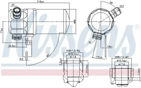 Осушувач, система кондиціонування повітря NISSENS 95263