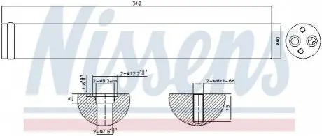 Осушувач, система кондиціонування повітря NISSENS 95342