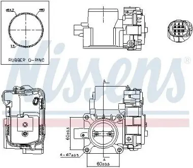 Воздушная заслонка FIAT 500, 500 C, GRANDE PUNTO, PANDA, PUNTO, PUNTO EVO FORD KA LANCIA YPSILON 1.1-1.4LPG 10.03 NISSENS 955088