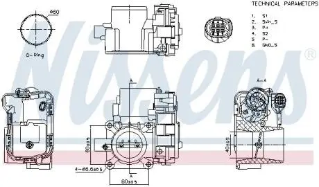 Воздушная заслонка FIAT 500, 500 C, PANDA, PUNTO LANCIA YPSILON 1.2/1.2LPG 07.07 NISSENS 955090