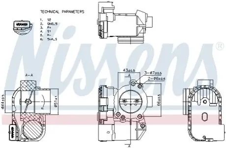 CITROEN Дросельна заслонка BERLINGO 99-, C3 I NISSENS 955112
