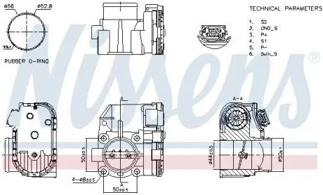 Воздушная заслонка ABARTH 500 / 595 / 695, 500C / 595C / 695C, GRANDE PUNTO, PUNTO, PUNTO EVO ALFA ROMEO 156, GIULIETTA, GTV, MITO FIAT 500, 500 C, 500L, 500X, BRAVO II, DOBLO 1.4-2.0 09.97 NISSENS 955120