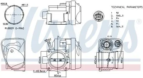 Воздушная заслонка MINI (R50, R53), (R52), (R56) 1.6 06.01-02.12 NISSENS 955139