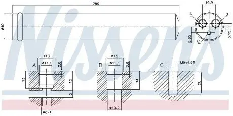 Осушувач, система кондиціонування повітря NISSENS 95522