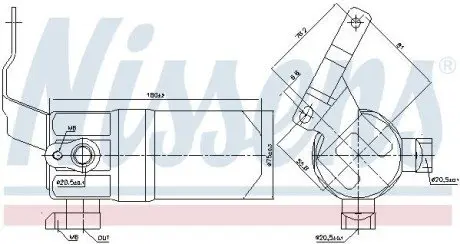 Осушувач, система кондиціонування повітря NISSENS 95552