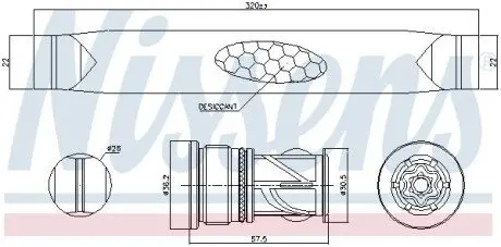 Осушувач, система кондиціонування повітря NISSENS 95566