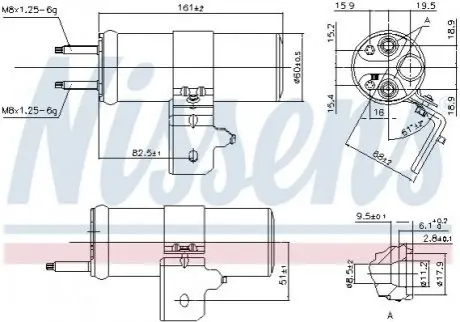 Осушитель, кондиционер NISSENS 95568 Купить в Украине