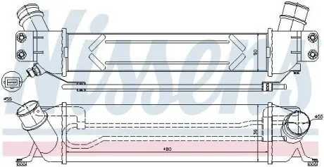 Інтеркулер HYUNDAI H-1 CARGO, H-1 TRAVEL 2.5D 02.08- NISSENS 96459