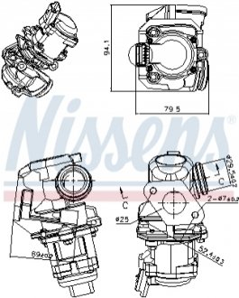 Клапан EGR NISSENS 98150