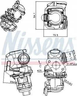 Клапан EGR VOLVO C30, S40 II, S80 II, V50, V70 III CITROEN BERLINGO, BERLINGO MULTISPACE, C2, C3 I, C3 II, C3 PICASSO, C4, C4 GRAND PICASSO I, C4 I, C4 PICASSO I, C5 II, C5 III 1.4D/1.6/1.6D 11.01 NISSENS 98150 Купити в Україні