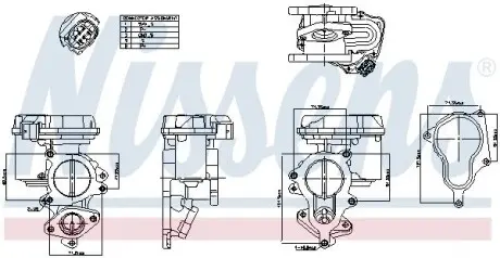 Клапан EGR AUDI A4 B7, A6 C6 2.0D 07.04-08.11 NISSENS 98156 Купити в Україні
