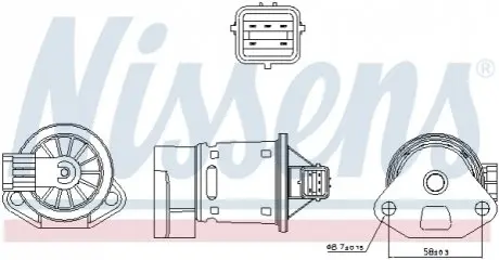 Клапан рециркуляции ВГ (EGR) First Fit NISSENS 98246 Купить в Украине