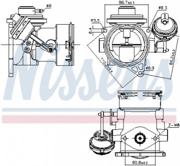 Клапан рециркуляціі ВГ (EGR) First Fit NISSENS 98297 (фото 1)