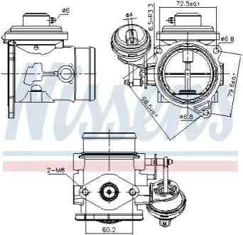 Клапан EGR VW TRANSPORTER T4 2.5D 09.95-04.03 NISSENS 98301 Купити в Україні
