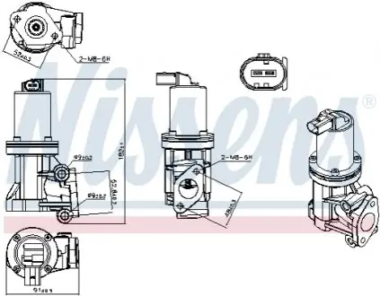 Клапан рециркуляции ВГ (EGR) First Fit NISSENS 98307 Купить в Украине