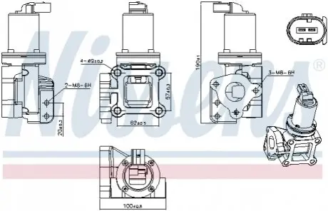 Клапан рециркуляции ВГ (EGR) First Fit NISSENS 98309 Купить в Украине