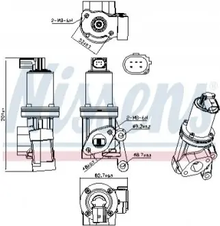 Клапан рециркуляции ВГ (EGR) First Fit NISSENS 98312 Купить в Украине
