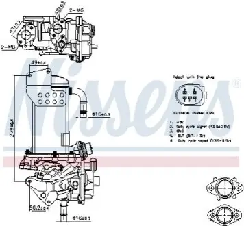 Клапан EGR AUDI A4 ALLROAD B8, A4 B8, A5, A6 C7, Q5 SEAT EXEO, EXEO ST 2.0D 11.07-09.18 NISSENS 98325 Купити в Україні