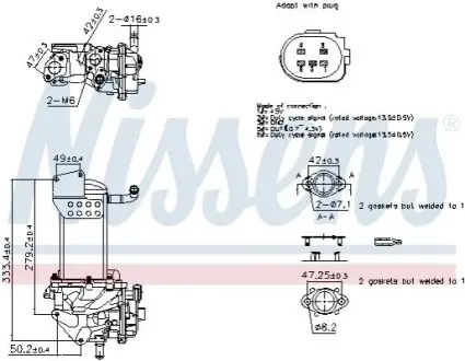 Клапан EGR VW AMAROK 2.0D 09.10-10.13 NISSENS 98359 Купити в Україні