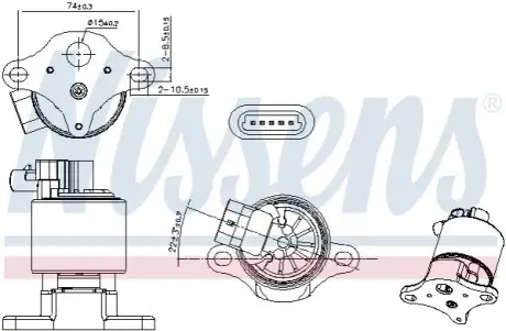 Клапан EGR OPEL VECTRA B 2.5/2.6 10.95-07.03 NISSENS 98361 Купити в Україні