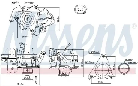 Клапан EGR AUDI A3, A4 ALLROAD B8, A4 ALLROAD B9, A4 B8, A4 B9, A5, A6 C7, Q2, Q5, TT SEAT ARONA, ATECA, IBIZA V, LEON, LEON SC, LEON ST SKODA KAMIQ, KAROQ, KODIAQ I, OCTAVIA III 1.6D/2.0D 11.07 NISSENS 98379 Купити в Україні