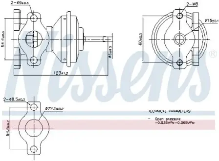 Клапан EGR AUDI 80 B4, A4 B5, A4 B6, A6 C4, A6 C5, CABRIOLET B3 FORD GALAXY I SEAT ALHAMBRA, CORDOBA, CORDOBA VARIO, IBIZA II, INCA, TOLEDO I VW CADDY II, GOLF III, GOLF IV 1.9D/1.9DH 05.89-03.10 NISSENS 98471 Купити в Україні