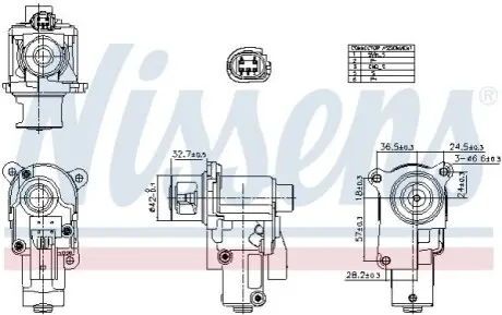 Клапан EGR AUDI A4 B8, A6 C6 SKODA OCTAVIA II, SUPERB II VW BEETLE, GOLF VI, JETTA III, JETTA IV, PASSAT B6 2.0D 07.04-12.17 NISSENS 98552 Купити в Україні
