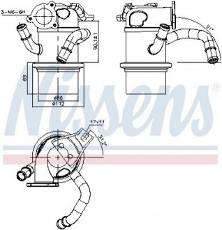 Радіатор рециркуляції ВГ VW Golf VII/Passat 1.6/2.0 TDI 14- NISSENS 989315