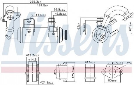 Радіатор рециркуляції ВГ NISSENS 989407