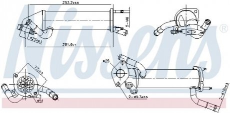 FORD радіатор EGR Transit 2.4 TDCi 06- NISSENS 989449 (фото 1)